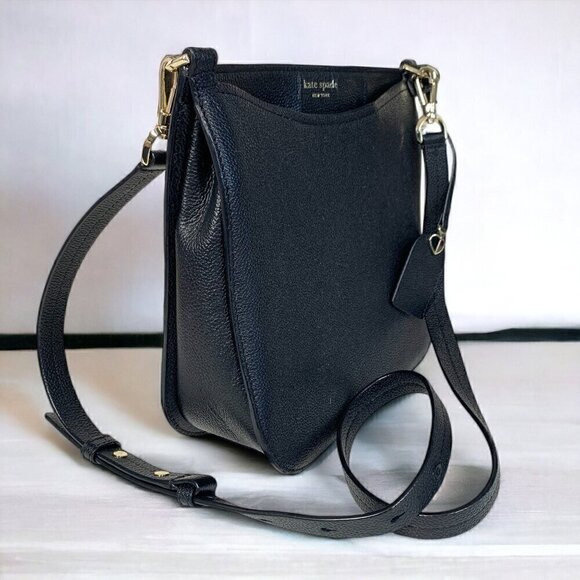 Kate Spade New York Margaux Large Crossbody Bag Black Leather PXRUA225 NWOT - Picture 3 of 9